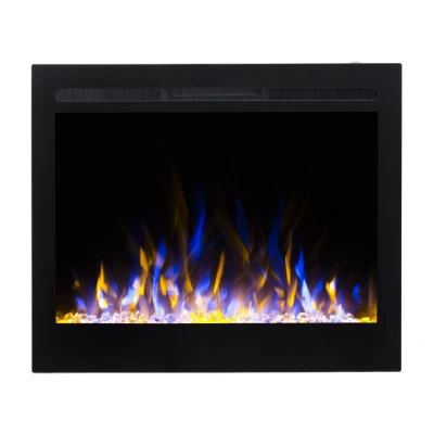 LED Pro 80cm Elektrischer Kamin – Energieeffiziente LED-Flammeneffekte, Anpassbare Flammenfarben, Einstellbare Heizung, Integrie